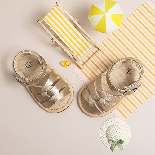 KIDSUN Baby Infant Girls Boys Sandals Non Slip Rubber Sole Summer Beach Outdoor First Walker Crib Shoes