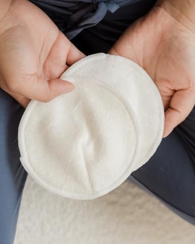 Kindred Bravely Organic Reusable Nursing Pads, Washable, for Breastfeeding & Leaking with Carry Bag, 10 Pack (Twilight)