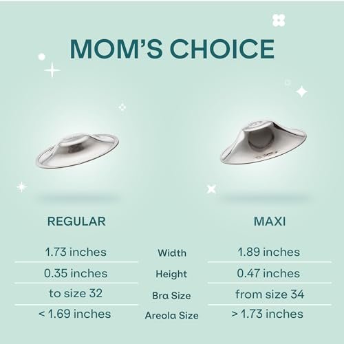 Koala Babycare The Original Silver Nursing Cups - Nipple Shields for Breastfeeding Newborn - Breastfeeding Essentials - Protect and Soothe - Tri-Laminate Silver - Standard Size