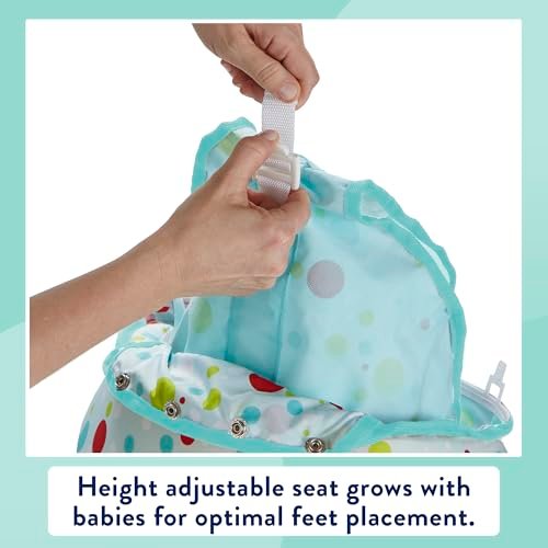 Kolcraft Tiny Steps 2 in 1 Foldable Infant and Baby Push Walker with Wheels, Seated or Walk-Behind Design, Entertaining Developmental Activities for Boys and Girls, Wide Base Sturdy Frame, Bubbles