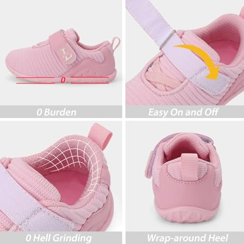 L-RUN Toddler Sneakers Boys Girls Lightweight Shoes Knit Kids Walking Shoes for Indoor Outdoor