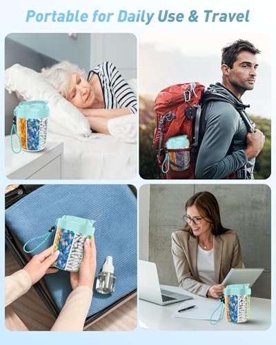 Large Pill Dispenser to Store 7 Various Supplements - Pill Organizer & Supplement Organizer for Travel, Anti-Mixing Design, BPA-Free with Strap & 20 Sticky Labels (Blue)