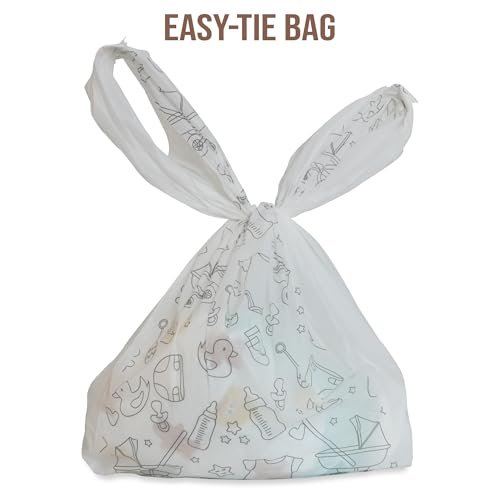 Little Clean Up Crew Disposable Diaper Bags - 200 Count, 7" x 15” Biodegradable Baby Poop Bags | US BPI, ASTM D6400, EN 13432 Certified | Leak-Proof, Lavender-Scented, Easy-Tie Handles & Durable