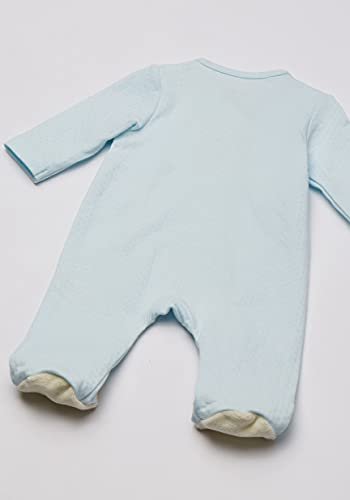 Little Me Clothes for Baby Boys' 100% Cotton Scratch-Free Tag Footie Sleeper, Preemie to 9 Months