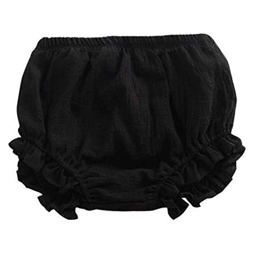 LOOLY Unisex Baby Girls Boys 3 Pack Cotton Linen Blend Bloomer Shorts