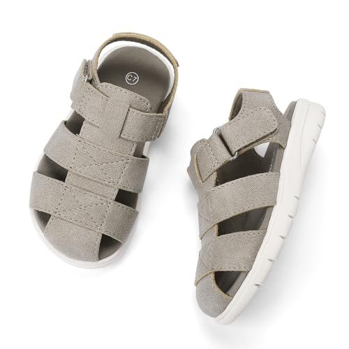 Luffymomo Boys Girls Sandals Closed Toe Lightweight Shoes Adjustable Beach Summer Sandal for Toddler Kids