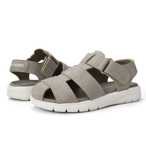 Luffymomo Boys Girls Sandals Closed Toe Lightweight Shoes Adjustable Beach Summer Sandal for Toddler Kids