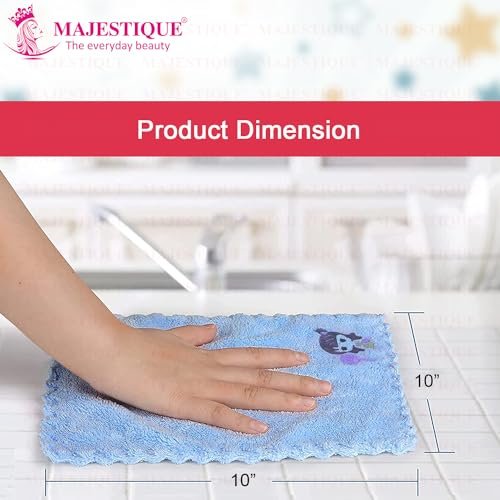Majestique Baby Grooming Kit and Healthcare, 7 in 1 Baby Hair Brush, Comb, Nail Clipper, Nail File and Soft Baby Towel Newborn Nursery, Infant Comb, Brush, Baby Care Products - Blue