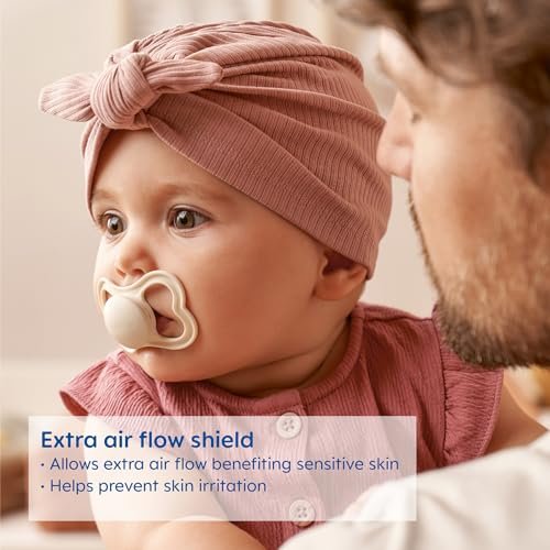 MAM Air Matte Pacifiers, for Sensitive Skin, 6+ Months, Best Pacifier for Breastfed Babies, Baby Boy Pacifiers, 6-16, 4 Count