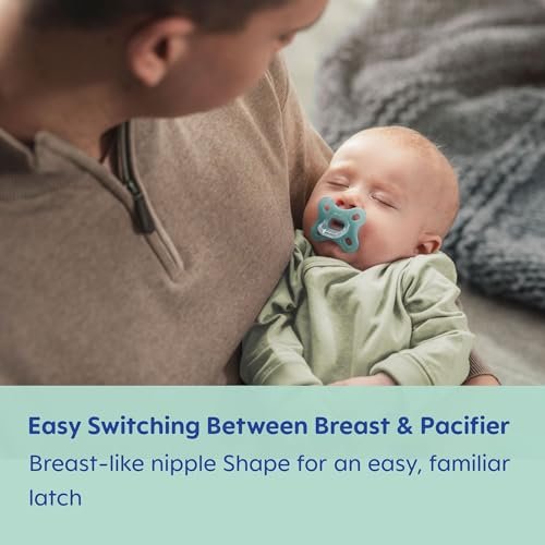MAM Comfort Baby Pacifiers, Lightweight One-Piece Full Silicone Binky for Newborns 3-12 Months, BPA-Free, Easy to Clean Pacifier, Best for Breastfed Babies, 4 Count Binkies