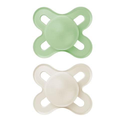 MAM Original Start Matte Baby Pacifiers, Binky for 0-3 Months, BPA-Free Silicone Nipple, Easy to Clean, Best for Newborn Babies, Developed with Medical Experts, 2 Count Binkies with Sterilizer Case