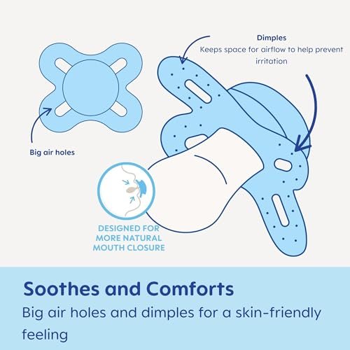 MAM Original Start Matte Baby Pacifiers, Binky for 0-3 Months, BPA-Free Silicone Nipple, Easy to Clean, Best for Newborn Babies, Developed with Medical Experts, 2 Count Binkies with Sterilizer Case