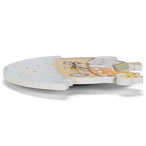Mark Feldstein & Associates Precious Moments Noah's Ark Soft Pastel 11 x 11 MDF Wood Hanging Wall Clock