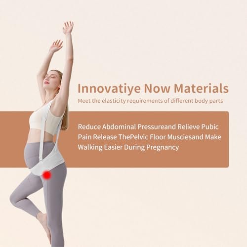 Maternity Belly Bands for Pregnant Women - Double Support Pregnancy Belly Band Breathable Soft Adjustable - Belt for Abdomen Waist Back, Fit Ab 35.5"-55.1" (White, One Size)