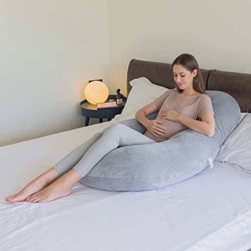 Maternity Pillow U Shape， Pregnancy Pillows for Sleeping， Body Pillow， Full Body Pillow，Back Hip Leg Abdominal Support Soft and Comfortable Maternity Pillow， Pillowcase Removable Easy to Clean……