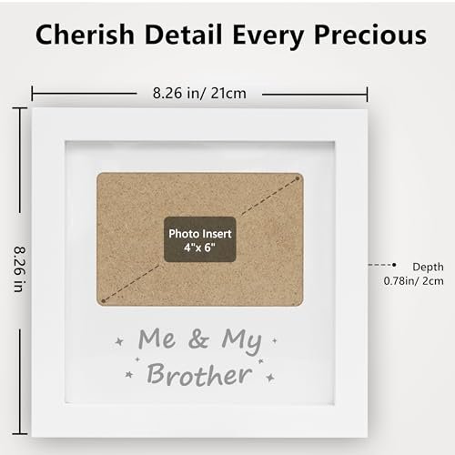 Me and My Brother Picture Frame, Sibling Picture Frame, Baby Keepsake Photo Frame, Little or Big Brother Gift, Nursery Décor, White