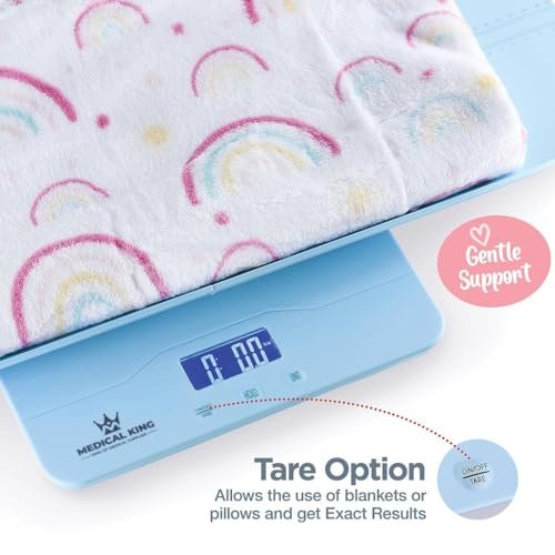 Medical King Digital Baby Scale - Multi-Function Infant & Toddler Scale, Collapsible Tray, 4 Modes, Backlit LCD, Auto-Off, 200 lbs Max (MK7064)