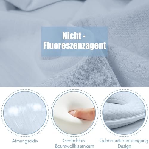 Memory Foam Baby Travel Pillow,Portable Cute Cartoon Bear Soft and Cozy Pillow, Breathable Bedding Set for Infants for Small Boys and Girls Prevent Flat Head