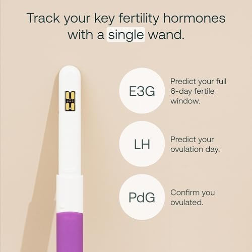 Mira Max Fertility Monitor & Ovulation Test Kit for Women, At-Home Hormone Tracker for LH, PdG & E3G, Digital Analyzer with 20 Test Wands, Lab-Accurate Results with Mira App & Personalized AI Insights