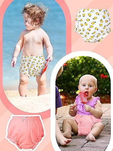 Mixweer 15 Pcs Diaper Covers for Baby Newborn Bloomers Ruffle Shorts Toddler Summer Assorted Panties Shorts Set for Boys Girls (Fresh, For 18-24 Months)