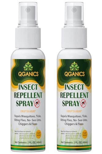 Mosquito Repellent Spray for Body, Family Friendly All Natural Bug Spray, DEET-Free, Bug Spray Travel Size Insect Repellent Spray for Skin 2 Fl Oz, 2 Pack