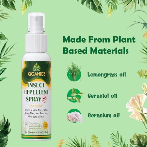 Mosquito Repellent Spray for Body, Family Friendly All Natural Bug Spray, DEET-Free, Bug Spray Travel Size Insect Repellent Spray for Skin 2 Fl Oz, 2 Pack