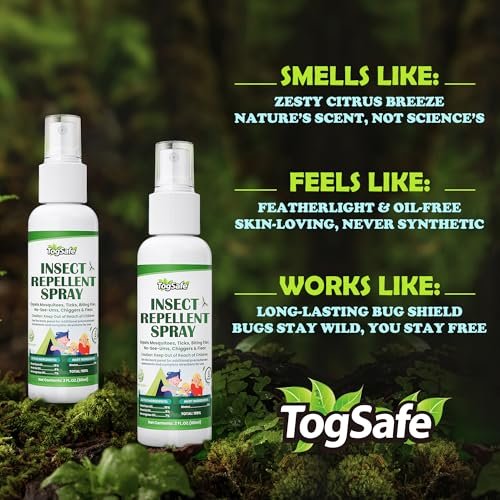 Mosquito Repellent Spray - Plant-Based Natural Insect Repellent Spray with Essential Oils, DEET-Free, Long-Lasting Protection (2 Fl Oz, 2 Pack)