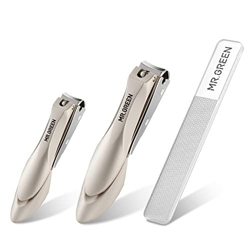 MR.GREEN Baby Safety Nail Clippers Nail Care Clippers Fingernail Cutter Newborn Baby Convenient Nail File Manicure Tools (Parent Child Nail Clipper+Nano Glass File)