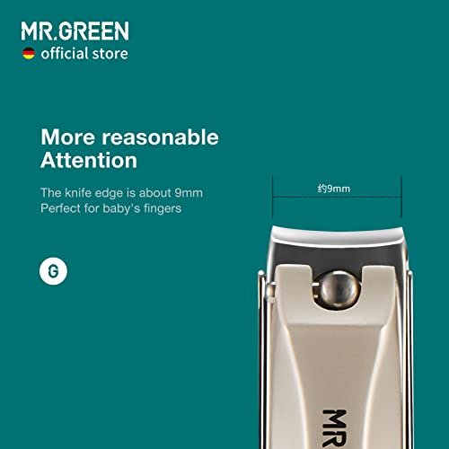 MR.GREEN Baby Safety Nail Clippers Nail Care Clippers Fingernail Cutter Newborn Baby Convenient Nail File Manicure Tools (Parent Child Nail Clipper+Nano Glass File)