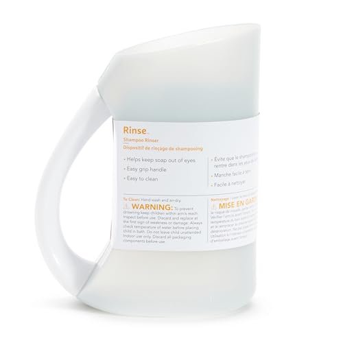 Munchkin® Rinse™ Shampoo Bath Rinser Cup, Ultra Soft and Flexible Rim, Babies, Toddlers and Kids, Grey
