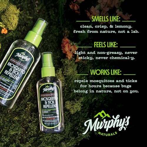 Murphy's Naturals Mosquito & Tick Bug Repellent Spray, Oil of Lemon Eucalyptus for Skin + Outdoor Gear, DEET-Free, 4 Ounce Pump, 2-Pack