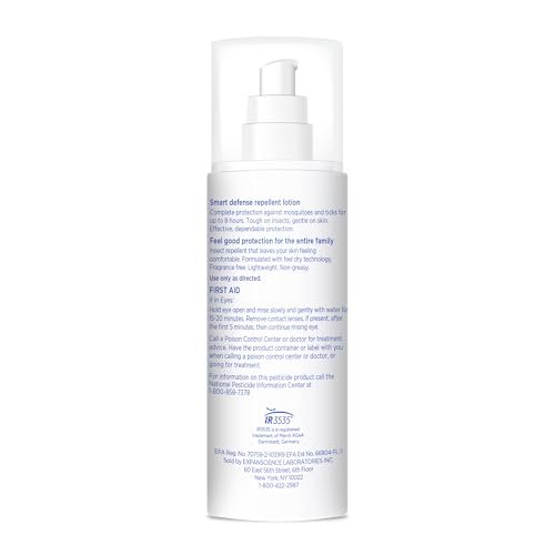 Mustela - Family-Safe Bug Spray – Kid-Friendly Mosquito & Tick Repellent Lotion, Fragrance-Free, Non-Greasy, Gentle on Skin, 8-Hour Protection – TSA-Approved - 3.38 Fl Oz