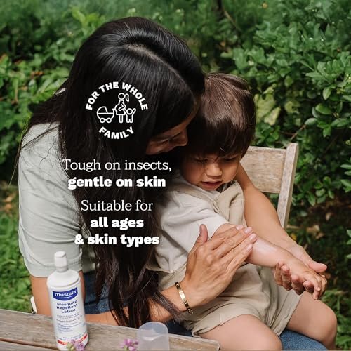 Mustela - Family-Safe Bug Spray – Kid-Friendly Mosquito & Tick Repellent Lotion, Fragrance-Free, Non-Greasy, Gentle on Skin, 8-Hour Protection – TSA-Approved - 3.38 Fl Oz