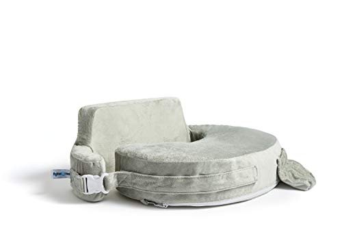 My Brest Friend Super Deluxe Nursing Pillow - Enhanced Comfort & Ergonomic Breastfeeding Pillow for Ultimate Support For Mom & Baby - Adjustable and with Handy Side Pocket, Platinum