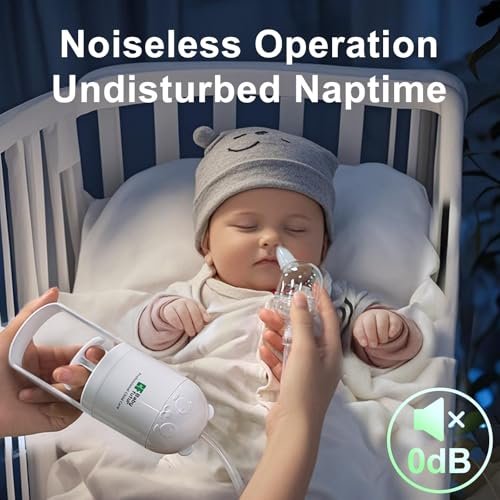 Nasal Aspirator for Baby (White Panda) – Push-Pull Control,Simple to Use Baby Nose Sucker – Gentle Handling of Nasal Mucus– Lncludes Storage Box & Booger Clip