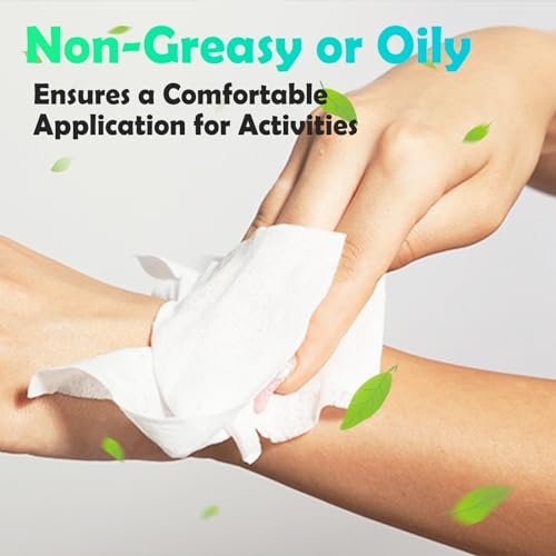 Natural Mosquito Repellent Wipes, DEET Free Insect & Bug Repellent Wipes, Easy to Use, Long Lasting, Travel Sized, 20 Packs
