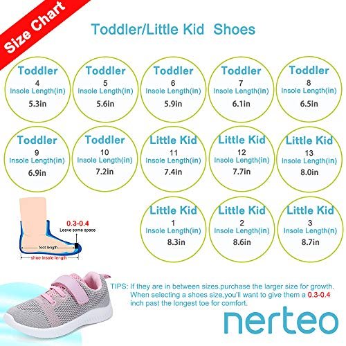 nerteo Toddler/Little Kid Boys Girls Shoes Running/Walking Sports Sneakers