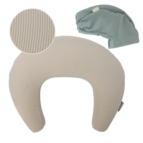 New! Memory Foam Nursing Pillow - Comes with 2 Washable Covers - for Breastfeeding, Bottle Feeding, and Tummy Time - Perfect Support for Baby and Mom Brand