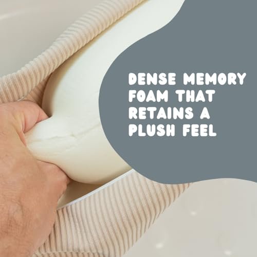 New! Memory Foam Nursing Pillow - Comes with 2 Washable Covers - for Breastfeeding, Bottle Feeding, and Tummy Time - Perfect Support for Baby and Mom Brand