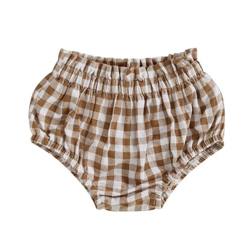 Newborn Infant Baby Girl Boy Plaid Shorts Gingham Diaper Cover Bloomers Panties Underwear Summer Outfits
