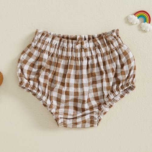 Newborn Infant Baby Girl Boy Plaid Shorts Gingham Diaper Cover Bloomers Panties Underwear Summer Outfits