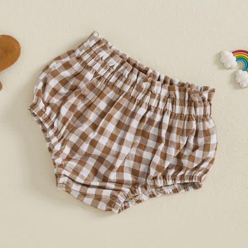 Newborn Infant Baby Girl Boy Plaid Shorts Gingham Diaper Cover Bloomers Panties Underwear Summer Outfits
