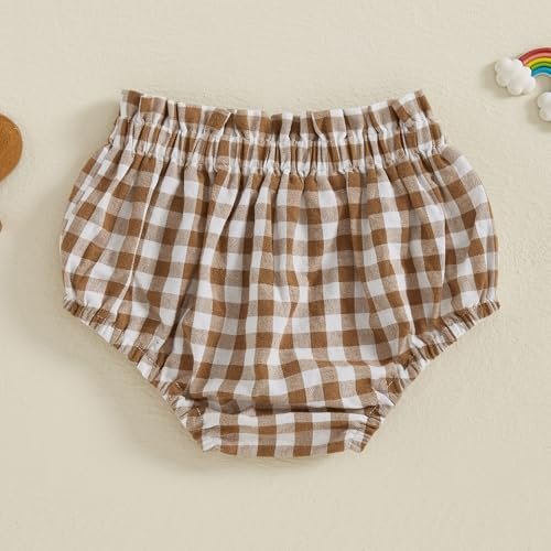 Newborn Infant Baby Girl Boy Plaid Shorts Gingham Diaper Cover Bloomers Panties Underwear Summer Outfits