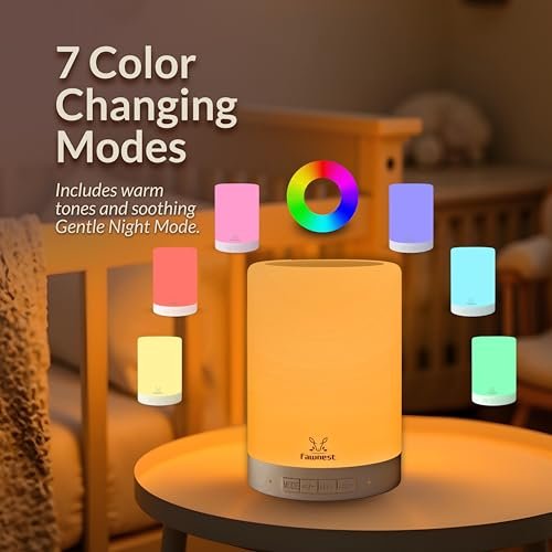Night Light Baby Nursery Lamp - Wireless Speaker Egg Light for Nursery Decor - Portable Touch Control Nightlight A Newborn Essentials Must Haves