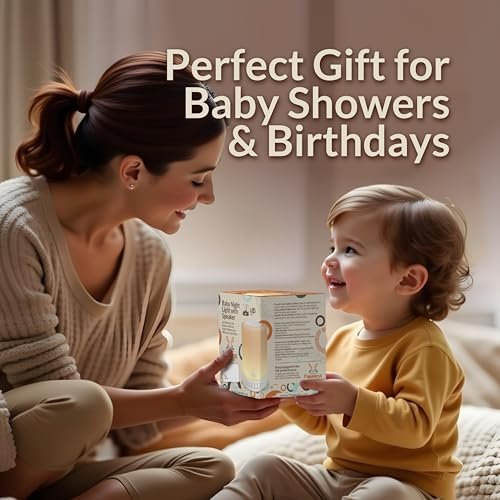 Night Light Baby Nursery Lamp - Wireless Speaker Egg Light for Nursery Decor - Portable Touch Control Nightlight A Newborn Essentials Must Haves
