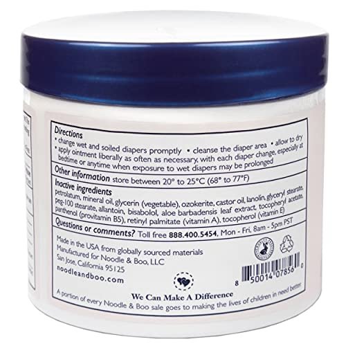Noodle & Boo The Best Diaper Rash Ointment, Multi Purpose Baby Skin Care Zinc Oxide Ointment For Diaper Rash Prevention, Treatment & Relief, Fragrance Free