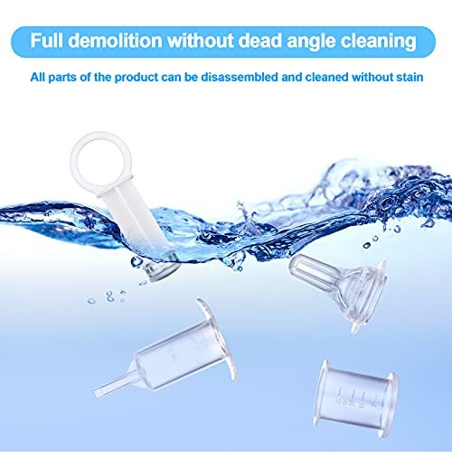 Nuanchu 3 Pcs Baby Oral Feeding Syringe Baby Feeder Dispenser Syringe Dropper Infant Utensils with Nipple Pacifier for Medicine Water Juice Suitable for Infants Newborns (White)