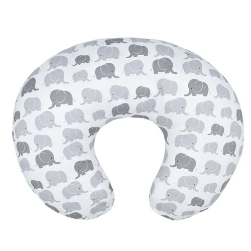 Nursing Pillow and Positioner, Breastfeeding, Bottle Feeding, Baby Sitting Support with Removable Ultra Soft Minky Cover, Tummy Time Support for Baby Boys and Girls