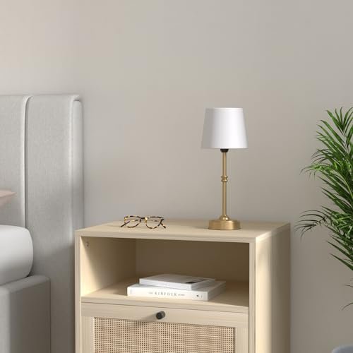 O’Bright Seraph - Cordless LED Table Lamp with Dimmer, Built-in Rechargeable Battery, 3-Level Brightness, Patio Table Lamp, Bedside Night Lamp, Ambient Light for Restaurant, Antique Brass
