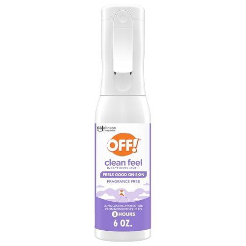 OFF! Clean Feel Insect Repellent Misting Spray, Fragrance-Free Bug Spray for Lasting Protection from Mosquitoes, 6 oz
